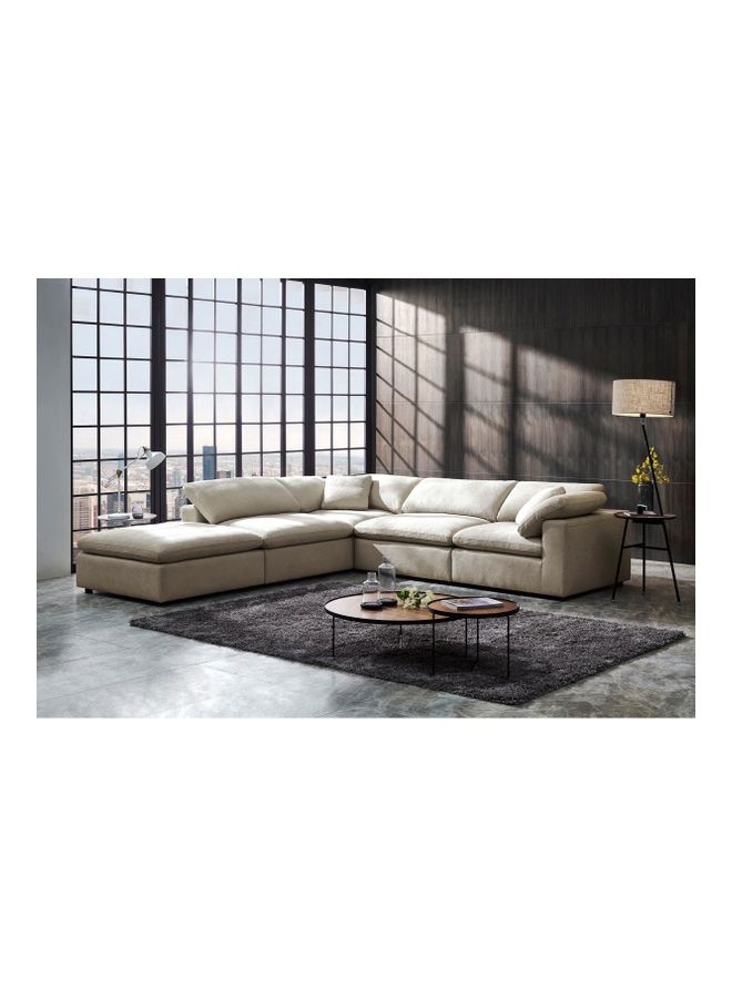 Home Box Signora Ottoman Beige 47x106x106cm  - Image 5