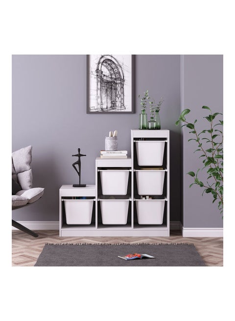 Vanilla Storage Unit With 6 Drawers White 98 x 94cm