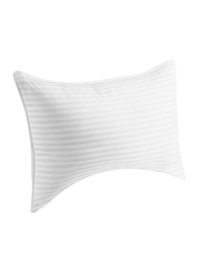benefit Comfortable Strip Hotel Pillow Microfiber White 180x50cm - Image 1
