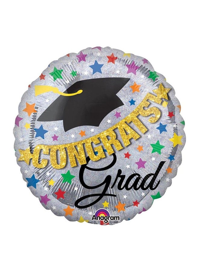 أناجرام بالون هولوغرافي ضخم بتصميم لافتة Congrats Grad