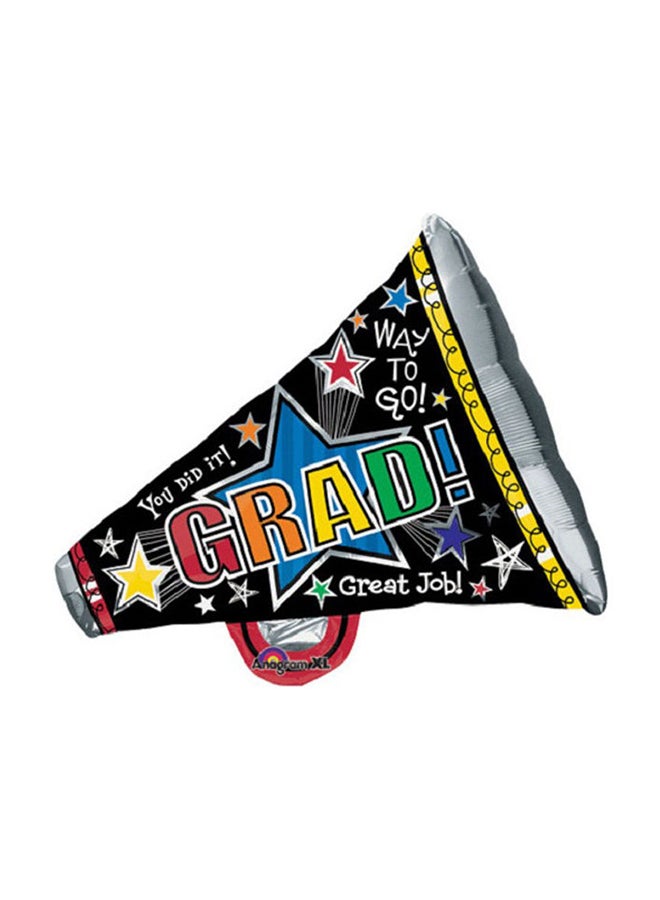 أناجرام بالون على شكل مكبر الصوت بطابع تهنئة بالتخرج 29بوصة