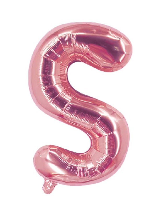 بارتي تايم بالون للزينة بتصميم حرف S 16x1.5x1.5بوصة