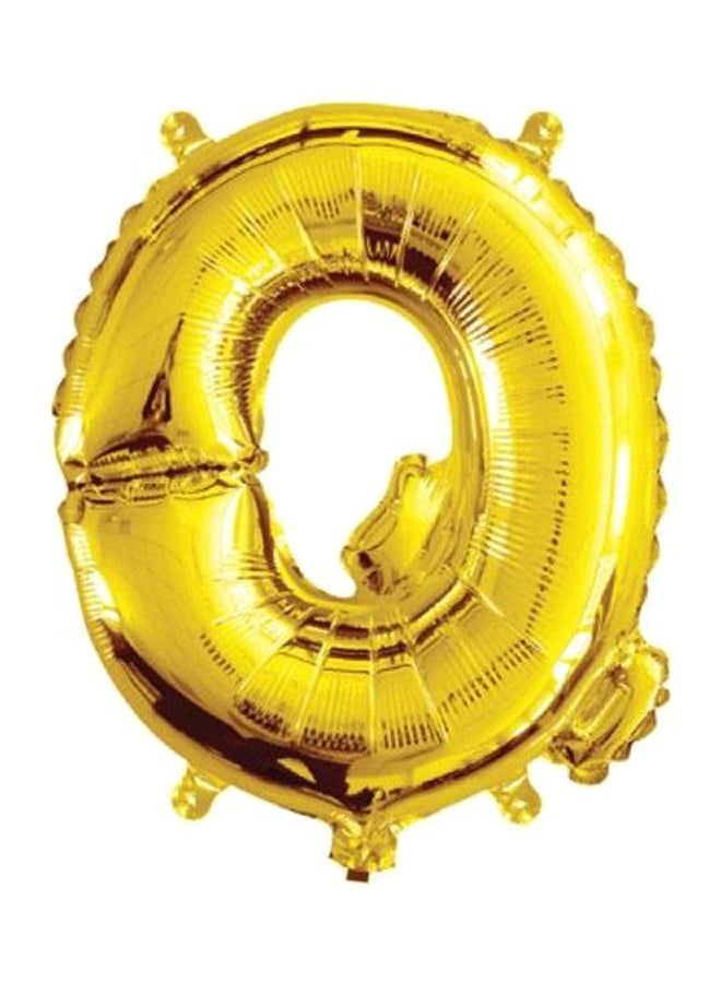 Goldedge Letter Q Shaped Foil Balloon 32inch