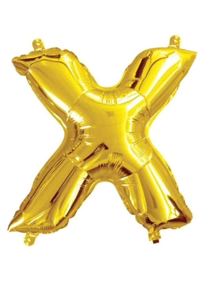 Goldedge - Alphabet X Shaped Foil Balloon 32inch - Image 1