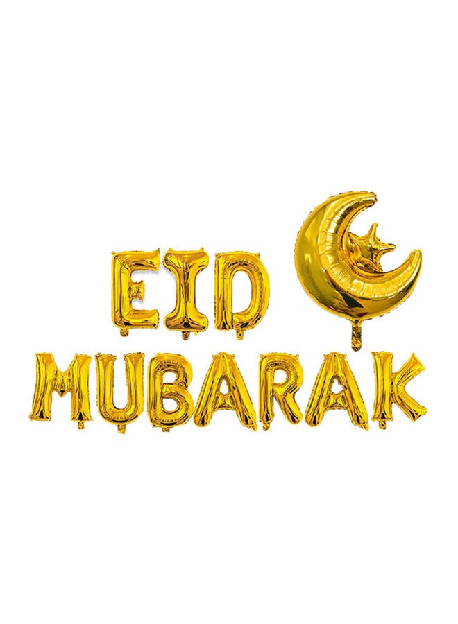Eid Mubarak Balloon Banner With Moon And Star