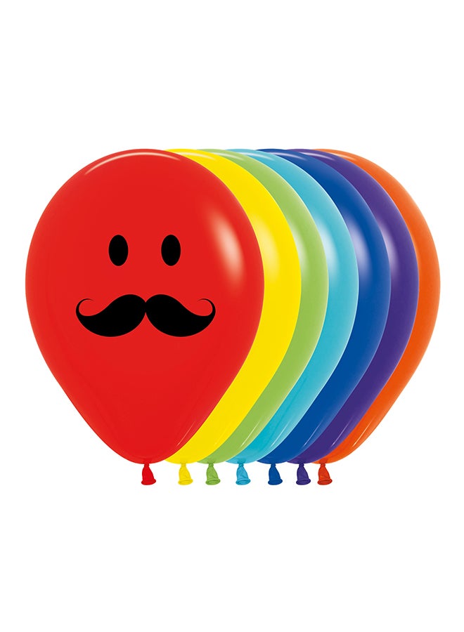 Sempertex 50-Piece Moustache Printed Balloon Set 12inch 