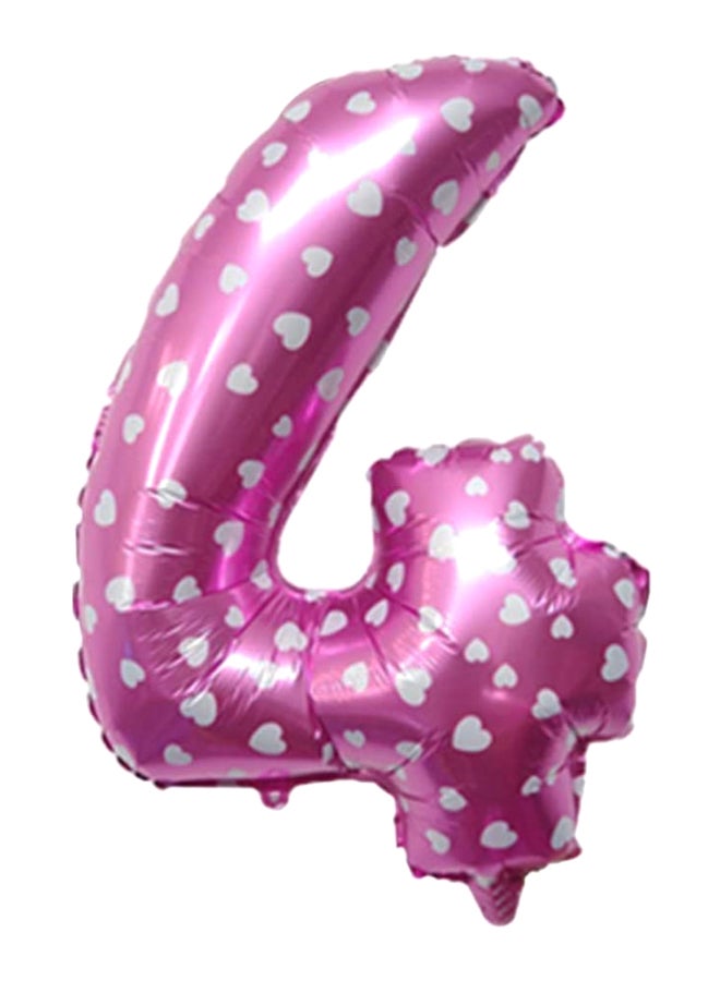 مس تيارا بالون زينة مخصص لحفلة عيد الميلاد الرابع مع تاج ورايات معلقة 20x18x3سم - Image 3