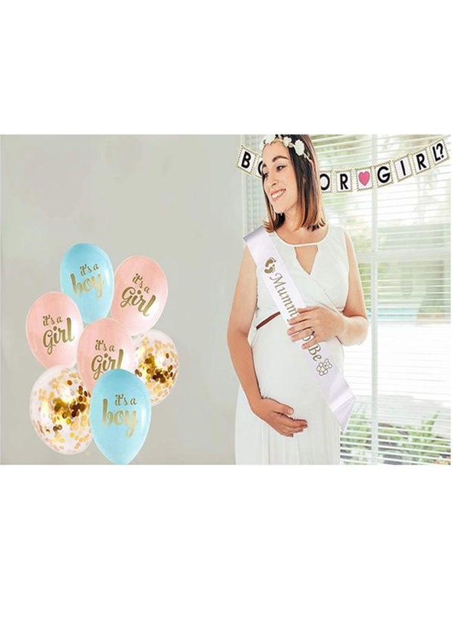 75-Pieces Reveal Party Supplies With Photo Props Premium Baby Shower Decorations Set 36inch - Image 4