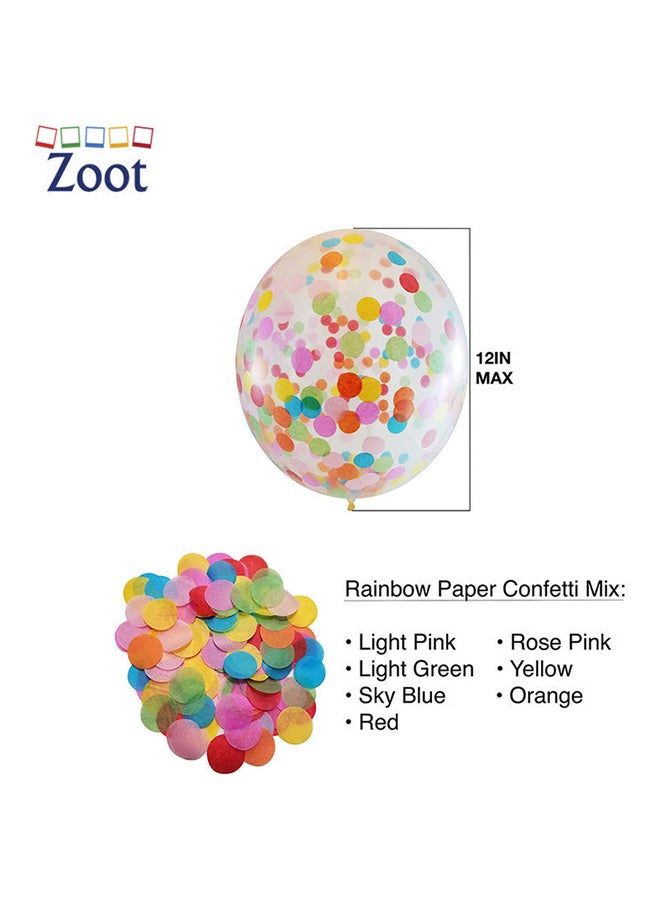 زوت بالونات زينة للحفلات معبأة بقصاصات ورق صغيرة من 50 قطعة 12بوصة - Image 3