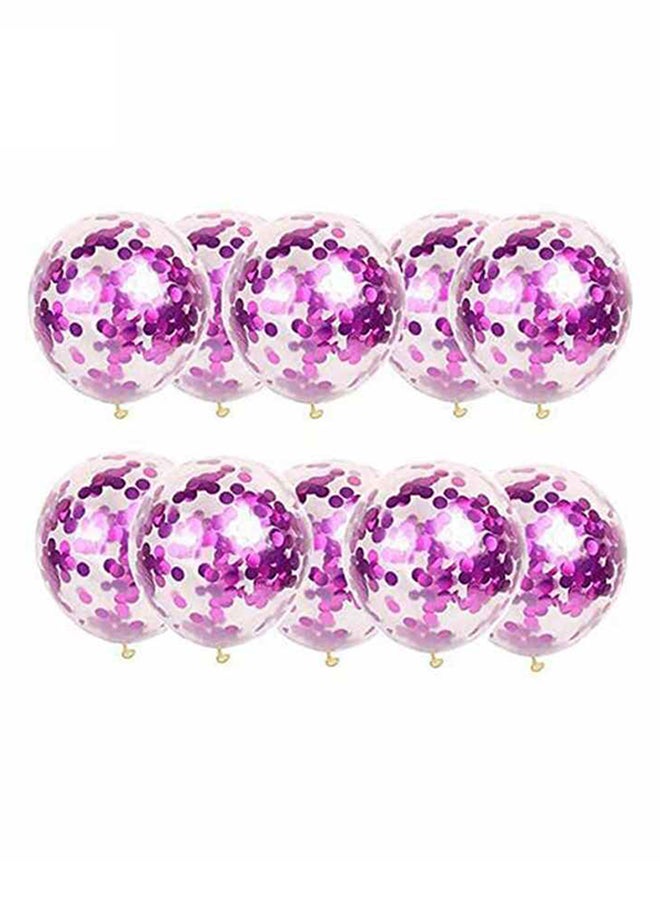 زوت مجموعة بالونات تزيين الحفلات مملوءة بالقصاصات مكونة من 10 قطع مقاس 10 بوصة - Image 1