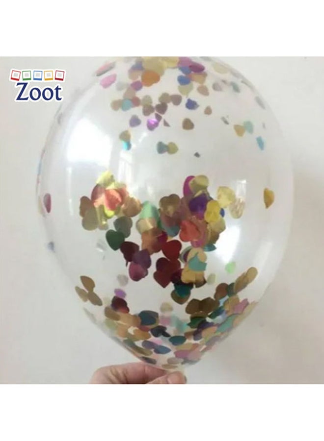 زوت 50-Piece Confetti Filled Party Decoration Balloons Set 5inch - Image 2