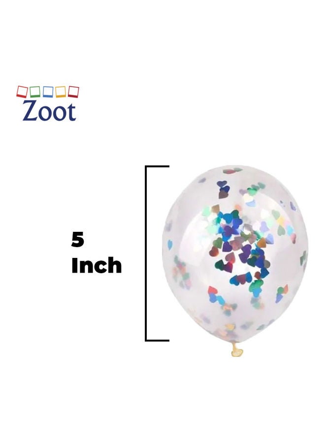 زوت 50-Piece Confetti Filled Party Decoration Balloons Set 5inch - Image 3