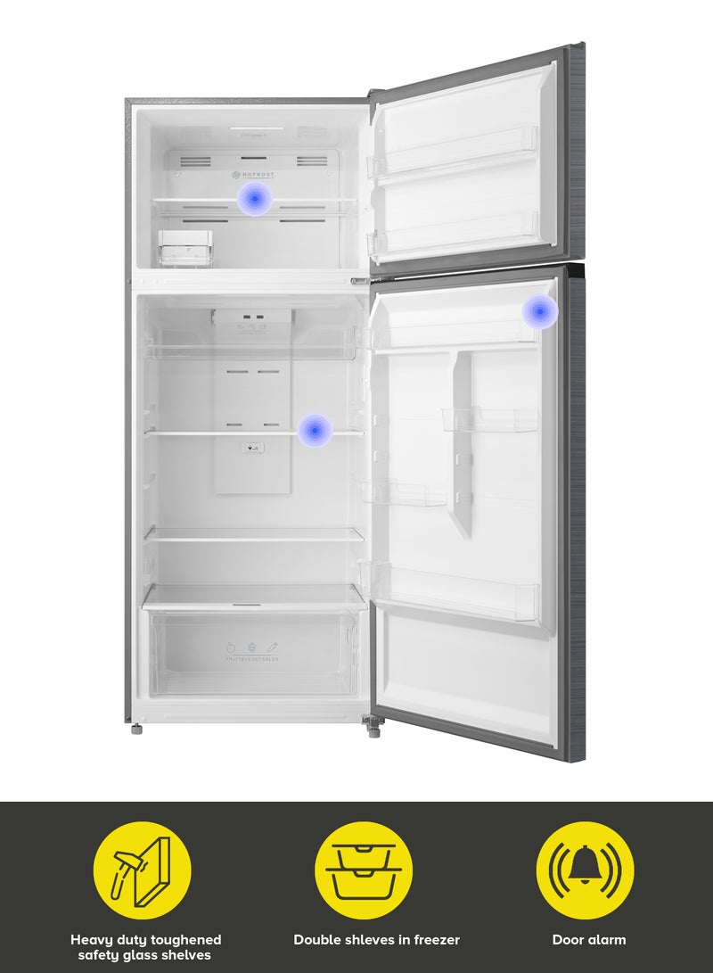Noon East - Refrigerator Double Door Fridge - (20 Cu. Ft |570 Liter Gross) 535 Liter Inverter Frost Free refrigerator Silver - Image 1