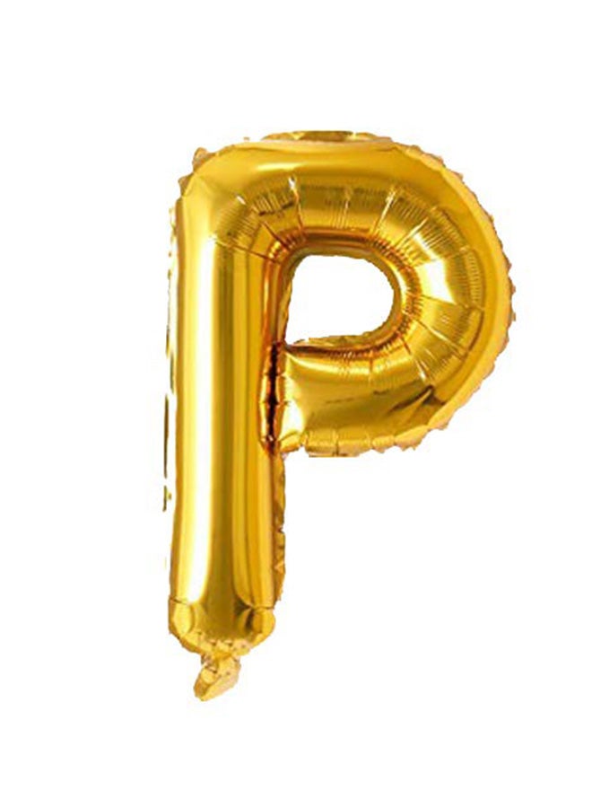 Goldedge Alphabet P Shaped Foil Balloon 15x15x5cm - Image 1