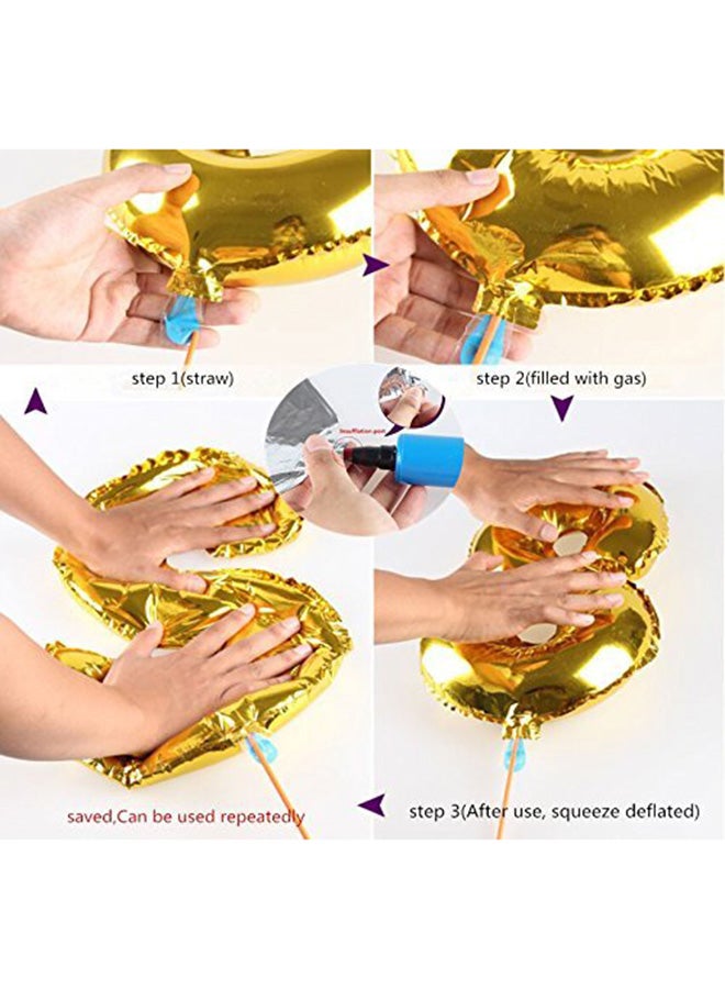 Goldedge Alphabet P Shaped Foil Balloon 15x15x5cm - Image 3