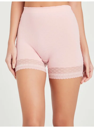 Closet By Styli All Over Self Design Mesh Shapewear Pink