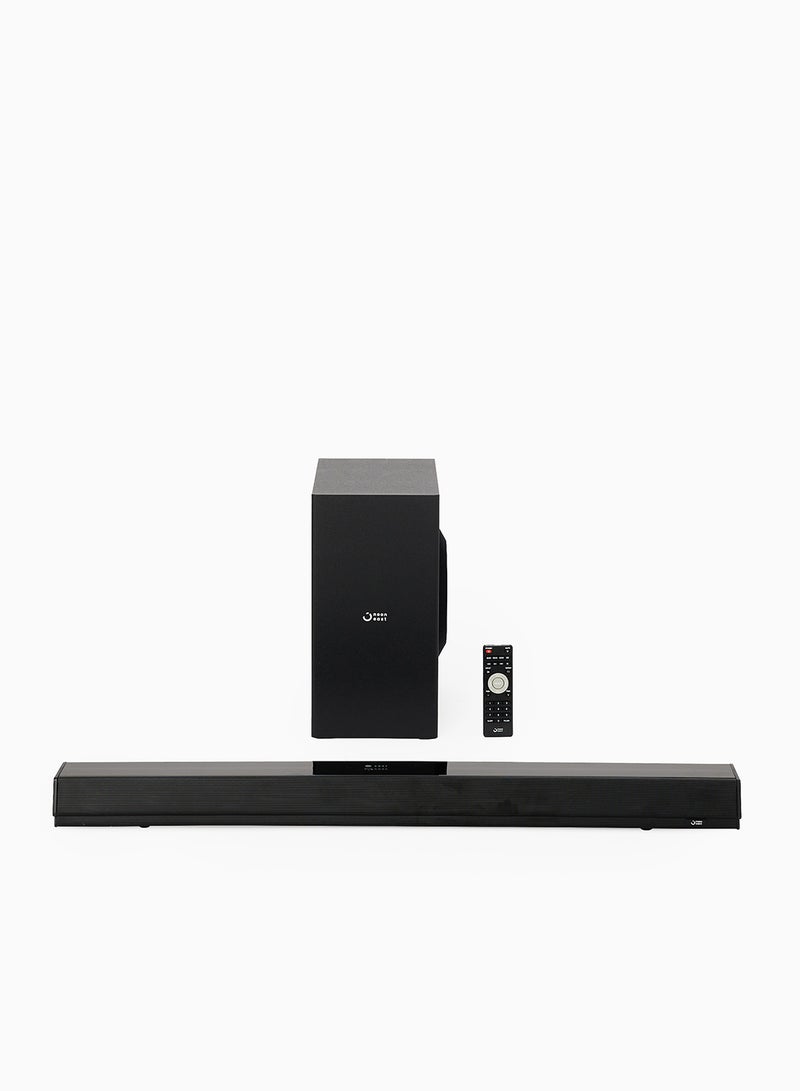 Noon East - 2.1 CH Soundbar Speaker - With 100 W Output, Powerful Bass, Bluetooth, USB Playback, Remote, HDMI & AUX S21C Black - Image 1