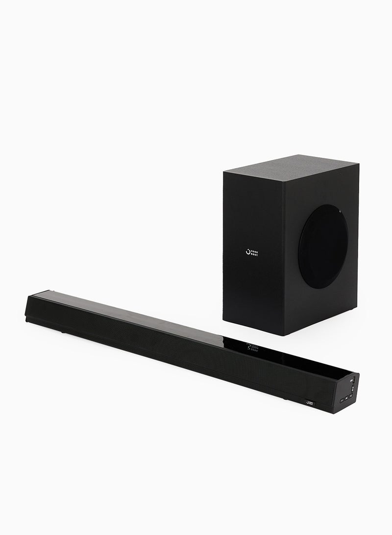Noon East - 2.1 CH Soundbar Speaker - With 100 W Output, Powerful Bass, Bluetooth, USB Playback, Remote, HDMI & AUX S21C Black - Image 1