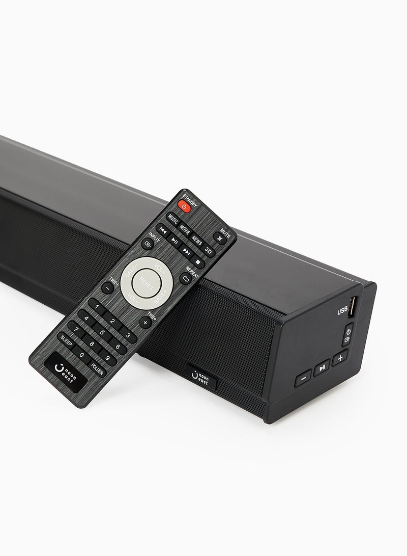 Noon East - 2.1 CH Soundbar Speaker - With 100 W Output, Powerful Bass, Bluetooth, USB Playback, Remote, HDMI & AUX S21C Black - Image 1