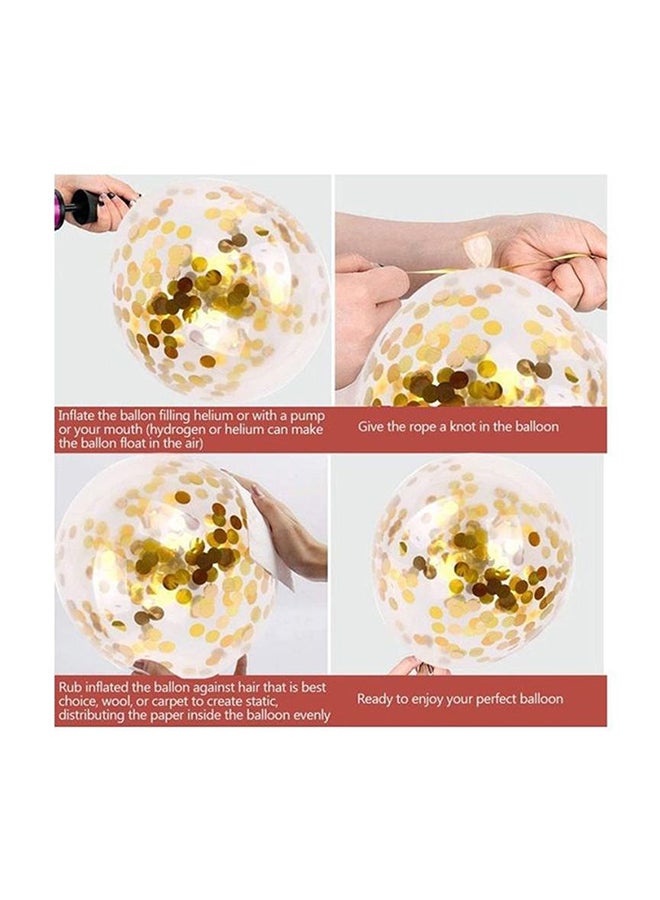 Urban Utility 50-Piece Balloons With Golden Paper Confetti Dots - Image 3