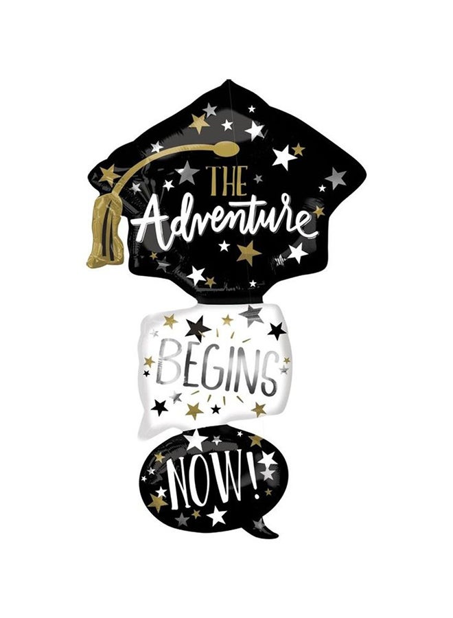 The Adventure Begins Now! Graduation Themed Balloon Bouquet Decorations Party Supplies