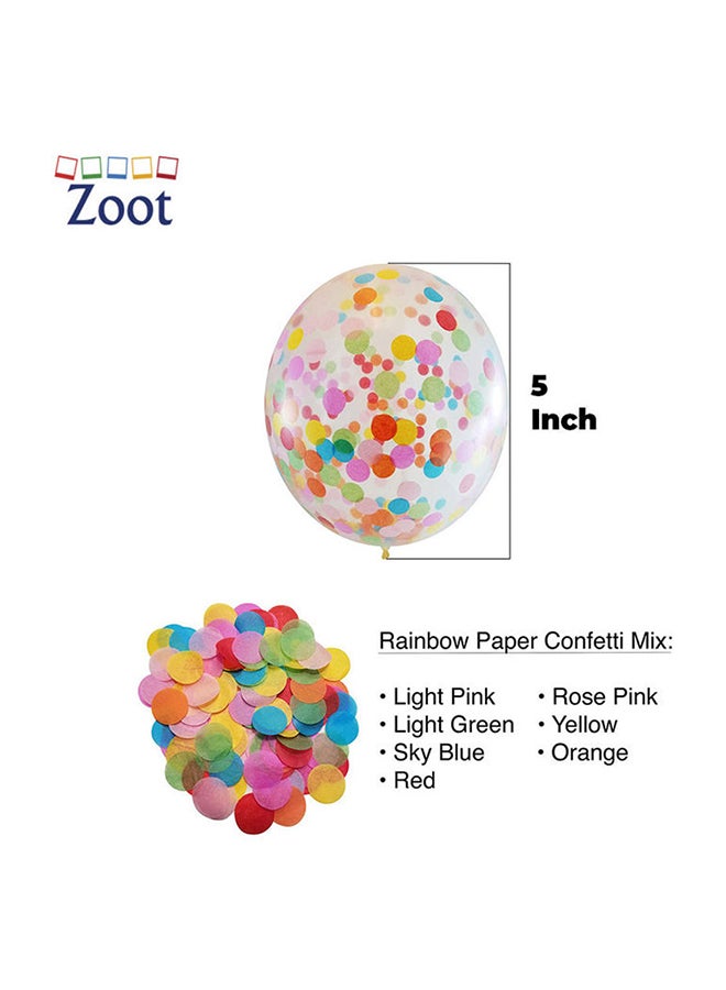 Zoot 100-Piece Confetti Filled Party Decoration Balloons 5inch - Image 2