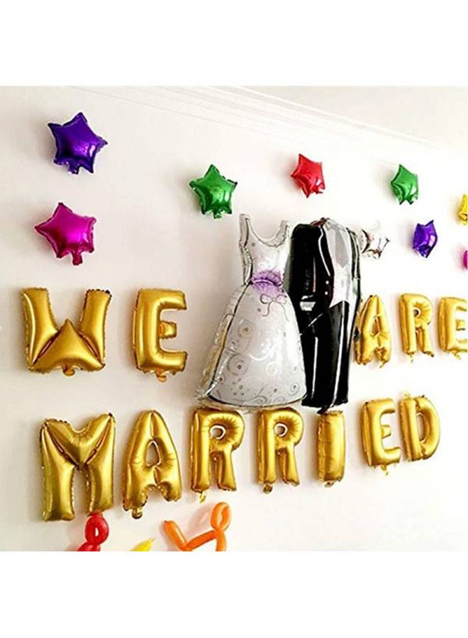 2-Piece Groom Bride Wedding Party Balloon Set 19x40inch - Image 4