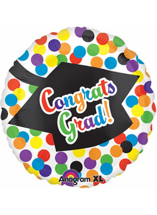 Anagram Graduation Cap Dots Foil Balloon 21inch Decorations Party Supplies 21inch 