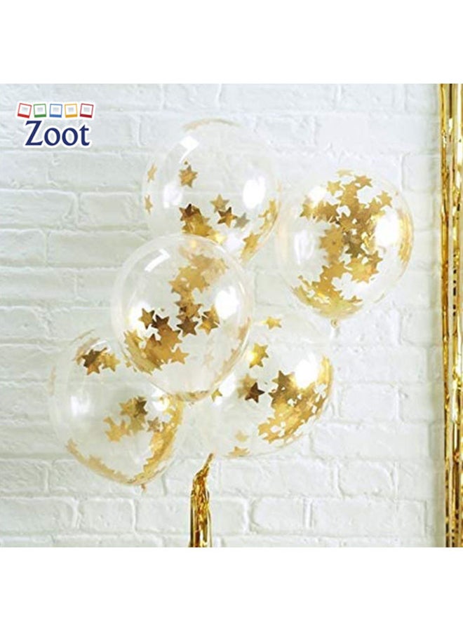 زوت بالونات زينة للحفلات معبأة بقصاصات ورق صغيرة من 100 قطعة 5بوصة - Image 3