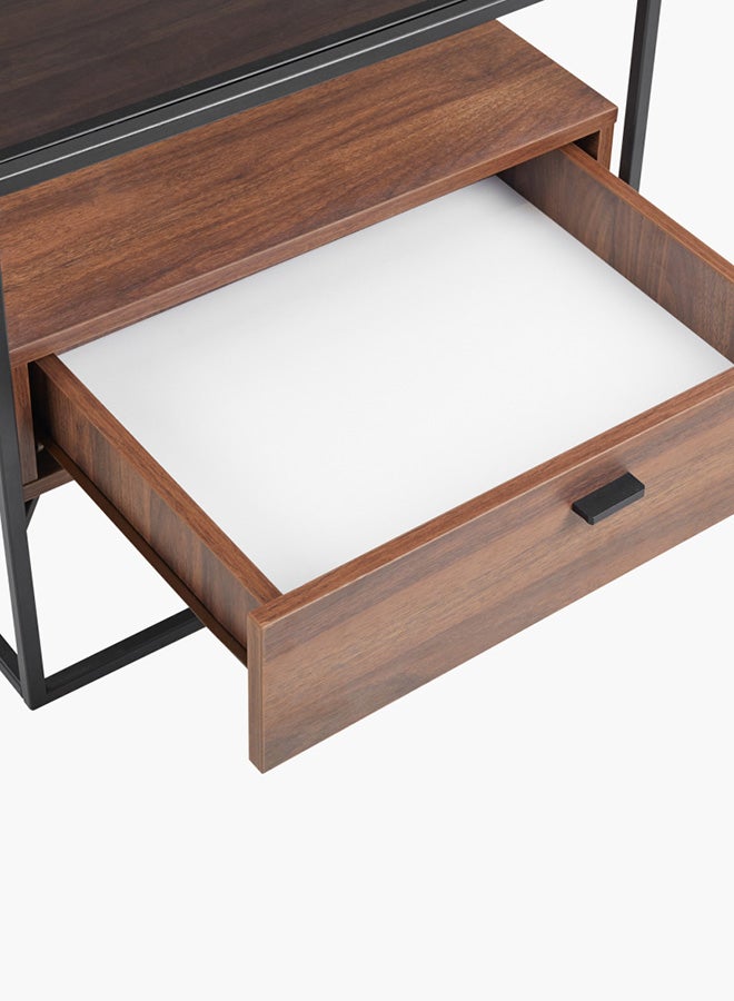 Home Box - Ruby End Table With Glass Top Brown/Black - Image 1