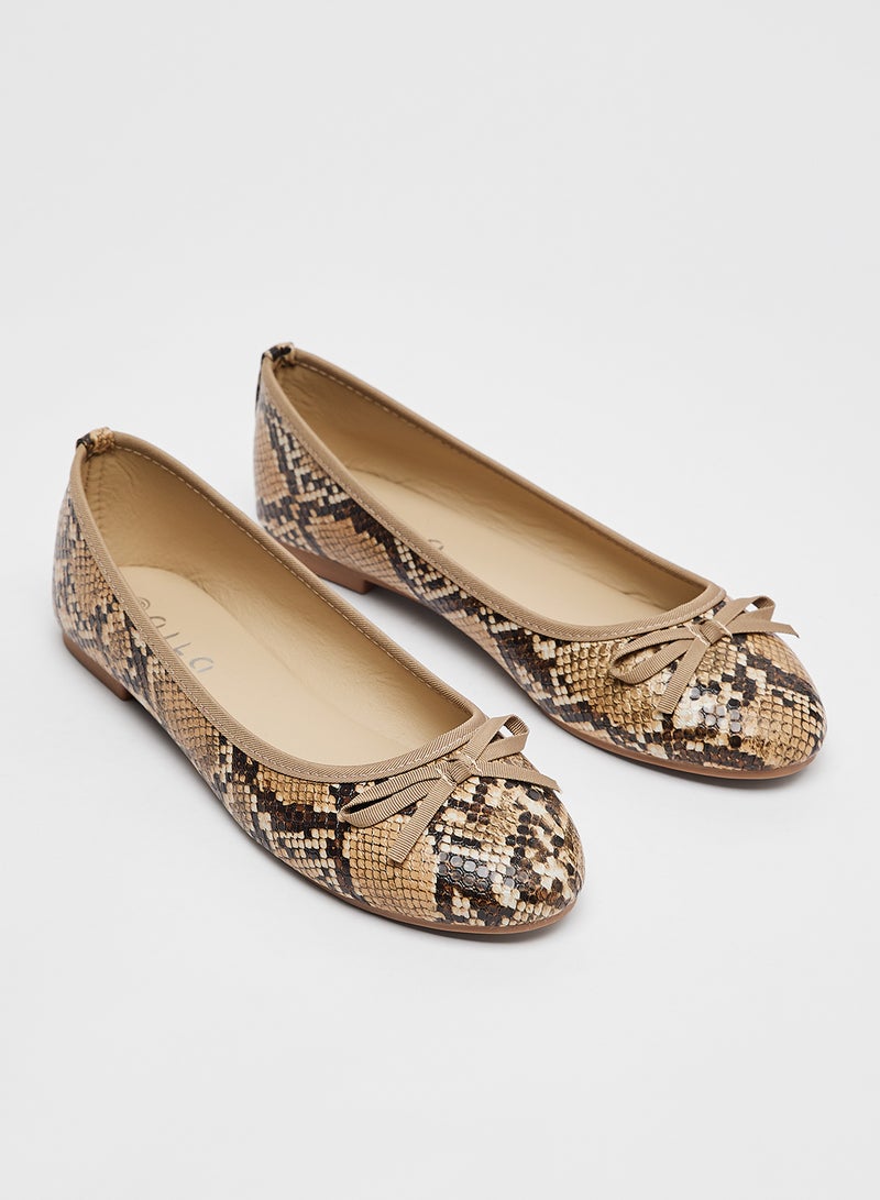 Aila - Dyed Ballerina Snake Print-Taupe - Image 1