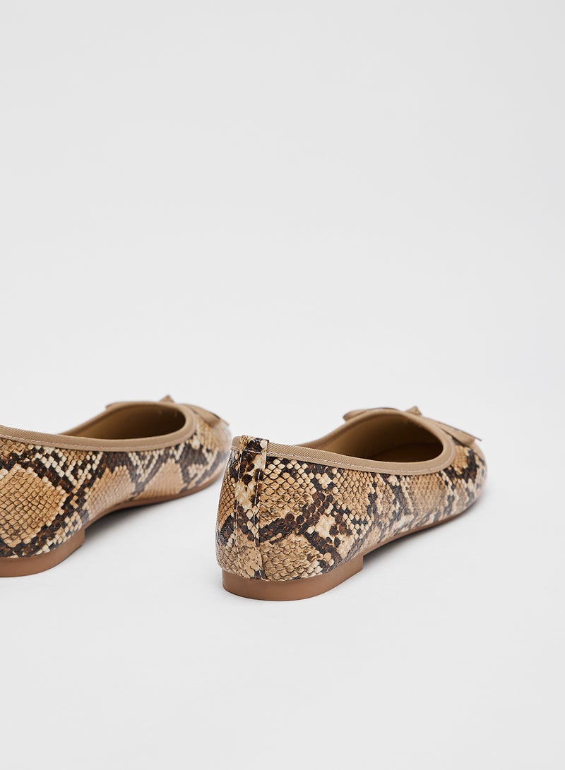 Aila - Dyed Ballerina Snake Print-Taupe - Image 1