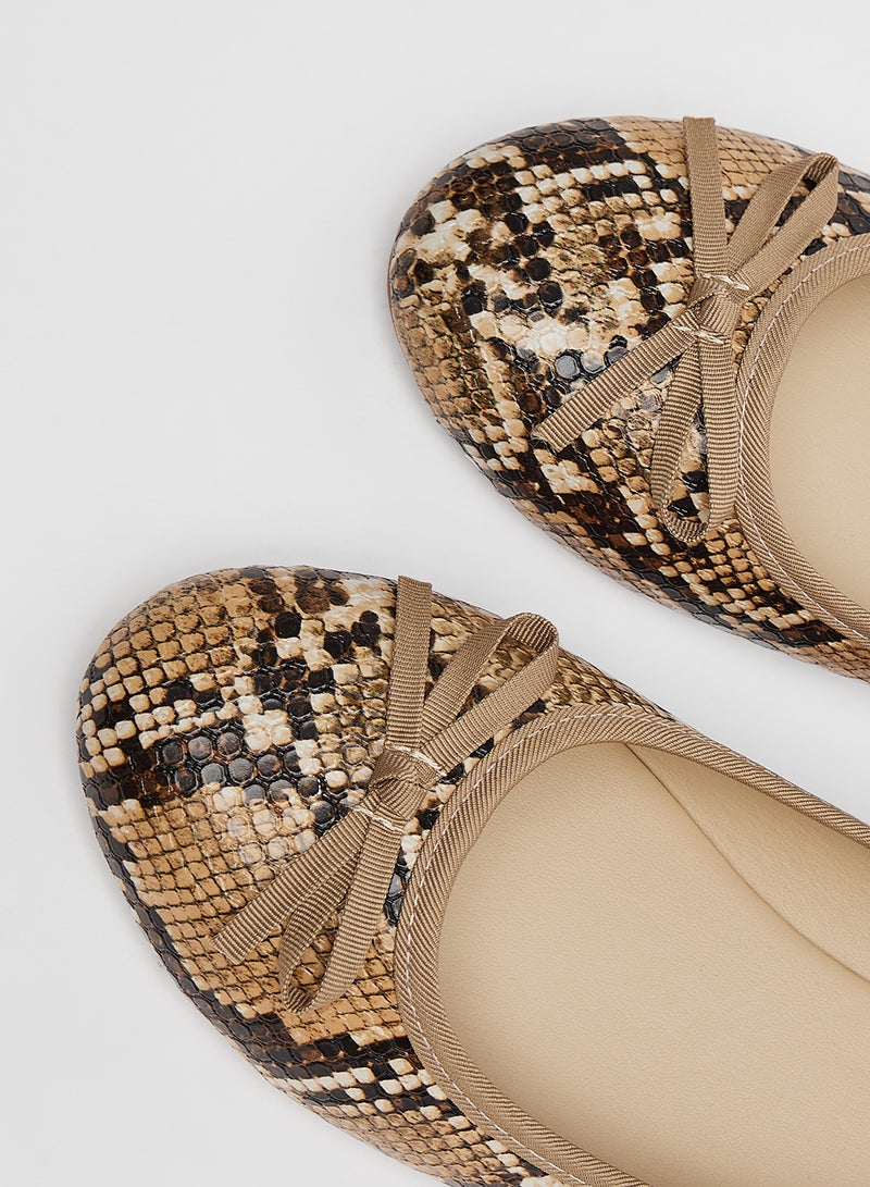 Aila - Dyed Ballerina Snake Print-Taupe - Image 1