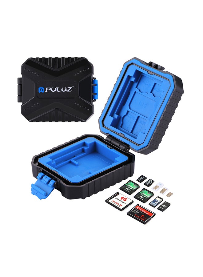 PULUZ 11-In-1 Memory Card Storage Case Black/Blue  - Image 2