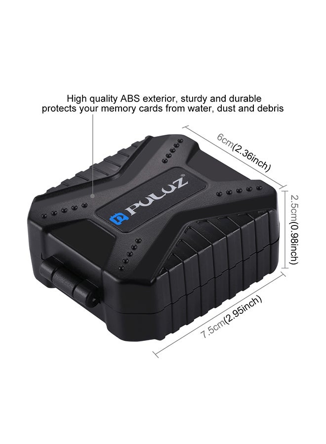 PULUZ 11-In-1 Memory Card Storage Case Black/Blue  - Image 4