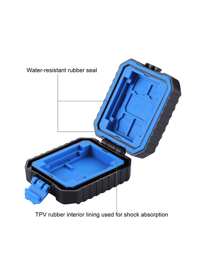 PULUZ 11-In-1 Memory Card Storage Case Black/Blue  - Image 5