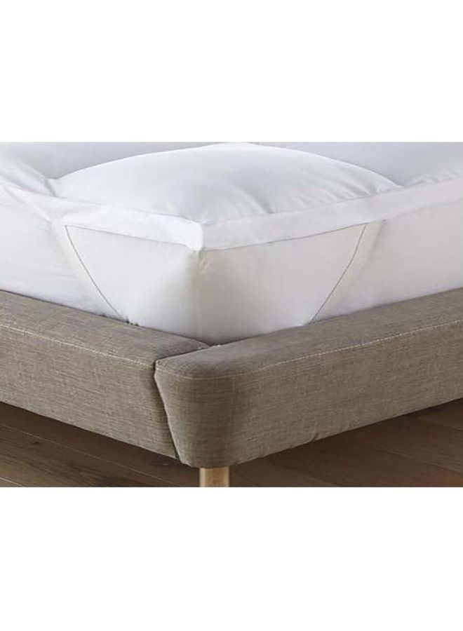 ريغال إن هاوس لباد مرتبة طبقة من القطن بحشوة مايكروفايبر 4 سم وزاويا مطاط قطن أبيض 200x150سم - Image 3