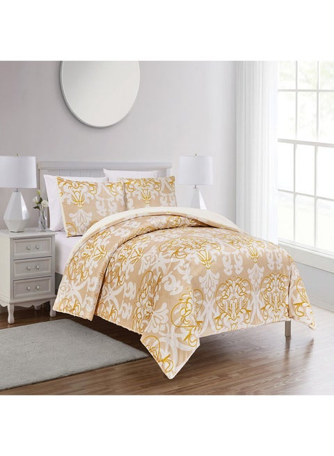 3-Piece Comforter Set Fur Multicolour 270x240cm