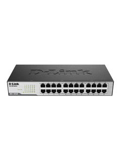 D-Link 24-Port Fast Ethernet Unmanaged Desktop Switch Black  - Image 1
