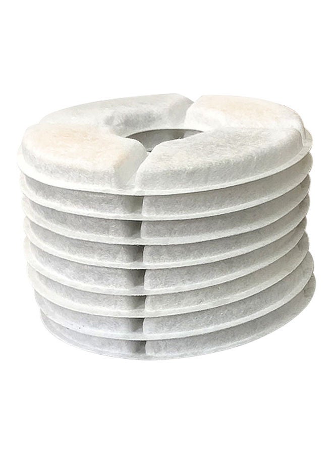 8 Piece Cat Active Carbon Water Fountain Filter H44644-8-LY White  - Image 1