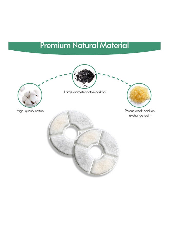 8 Piece Cat Active Carbon Water Fountain Filter H44644-8-LY White  - Image 5