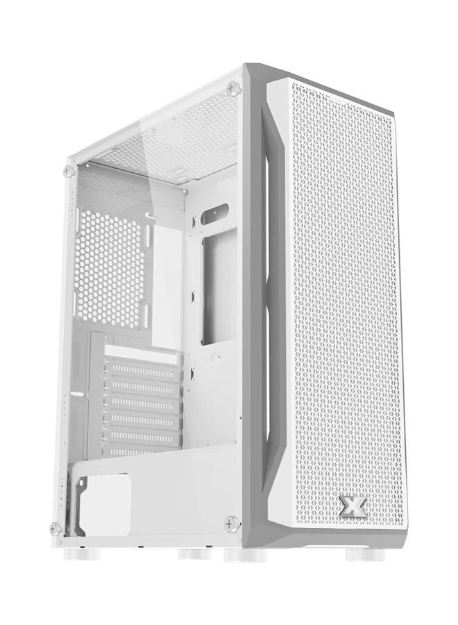 Xigmatek - Gaming X Arctic Case, ATX Mid-Tower Computer Case (ATX, U3x1+U2x2, Metal FP & Left TG, 4PCS X20A Arctic Fan & LED Switch ARGB Fan PCB) White - Image 1