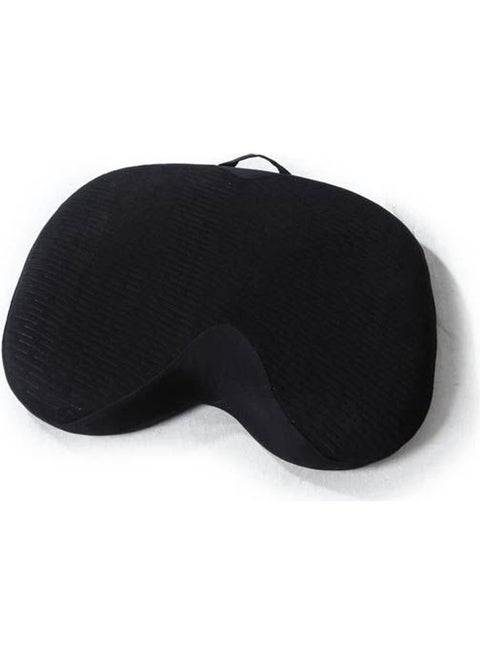 Car Seating Pillow Cushion Velvet Black 34.9 x 40.4cm