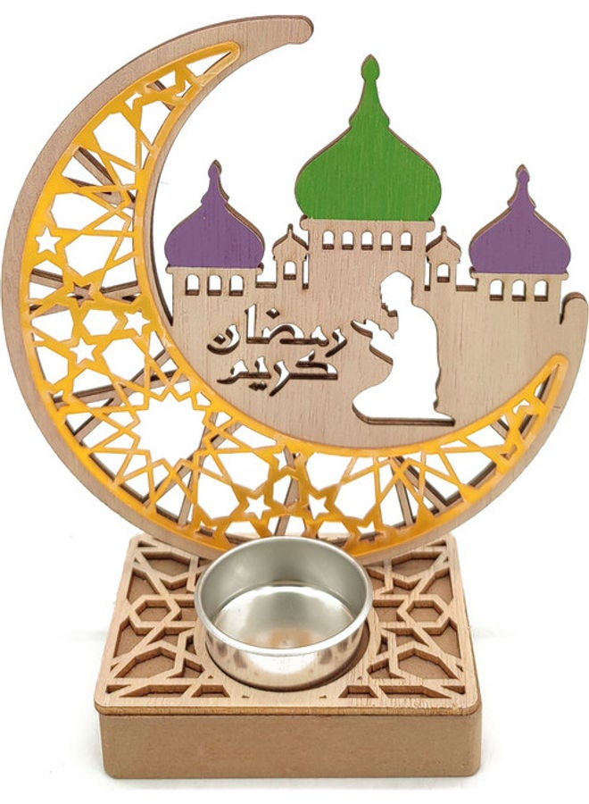 حامل شموع - هلال رمضان متعدد الألوان 25 سم