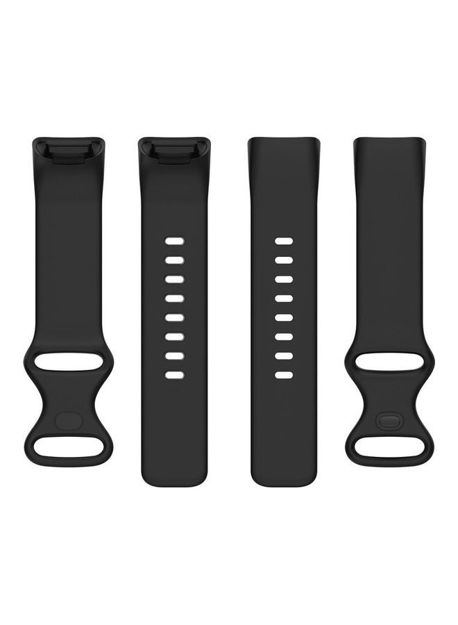 FITME Classic Silicone Band For Fitbit Charge 5 / Charge 6 Black  - Image 3