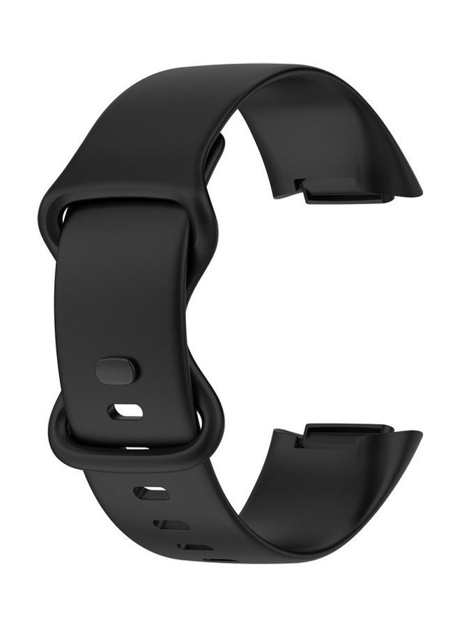 FITME Classic Silicone Band For Fitbit Charge 5 / Charge 6 Black  - Image 5