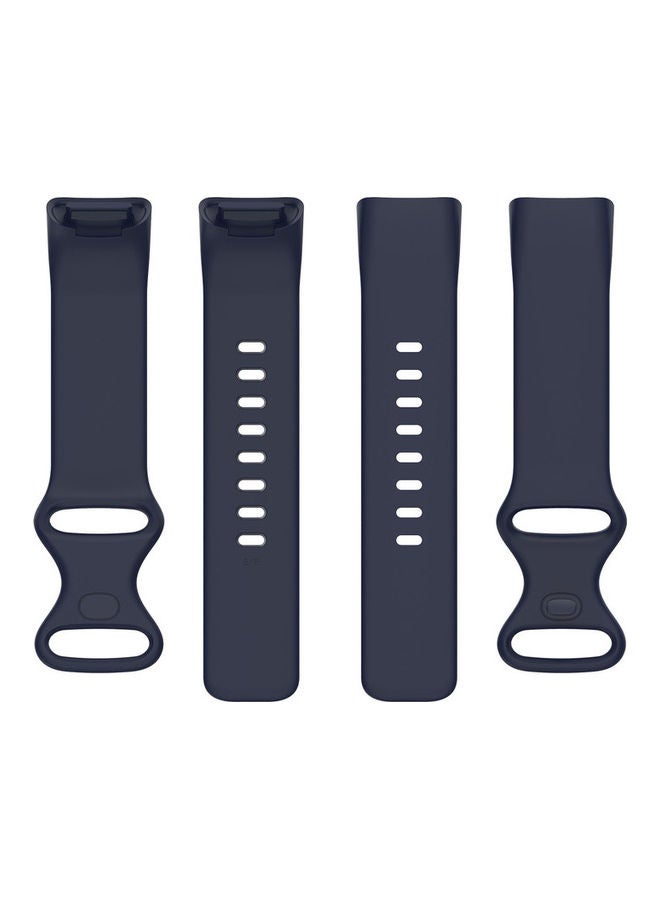 FITME Classic Silicone Band For Fitbit Charge 5 / Charge 6 Navy Blue  - Image 3