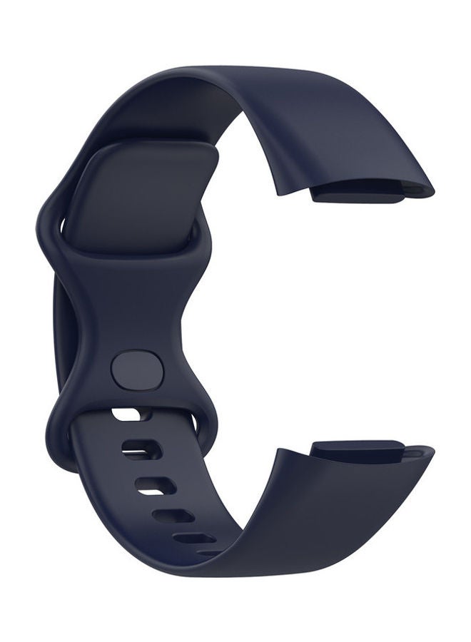 FITME Classic Silicone Band For Fitbit Charge 5 / Charge 6 Navy Blue  - Image 4