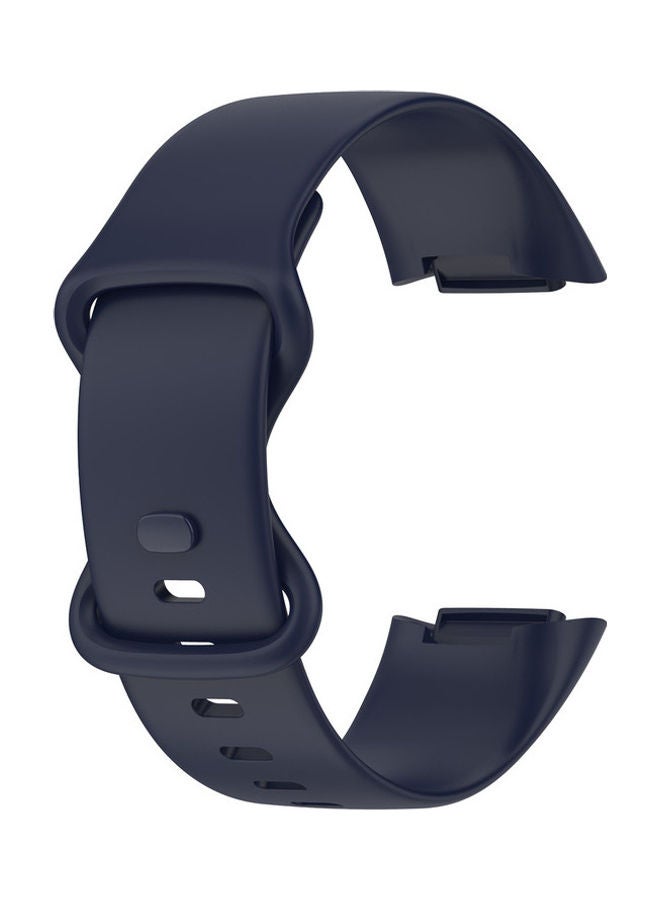 FITME Classic Silicone Band For Fitbit Charge 5 / Charge 6 Navy Blue  - Image 5