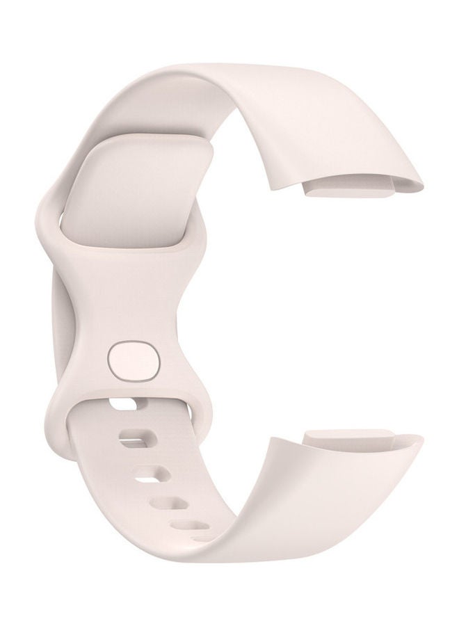 FITME Classic Silicone Band For Fitbit Charge 5 / Charge 6 Beige  - Image 4